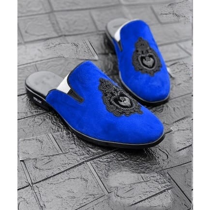 Men's Fly Mules Half Shoe - Blue