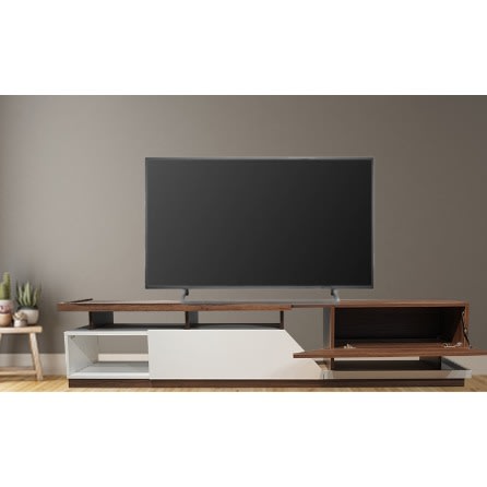 Baffi Furniture - Tower Tv Stand - White/brown