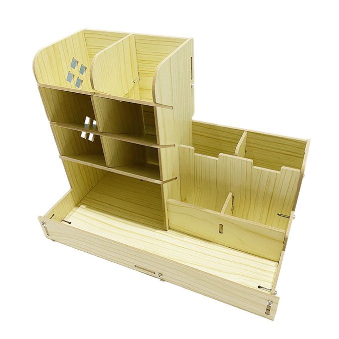 Wooden Pen Organizer Multi-Functional Large-Capacity For White Maple
