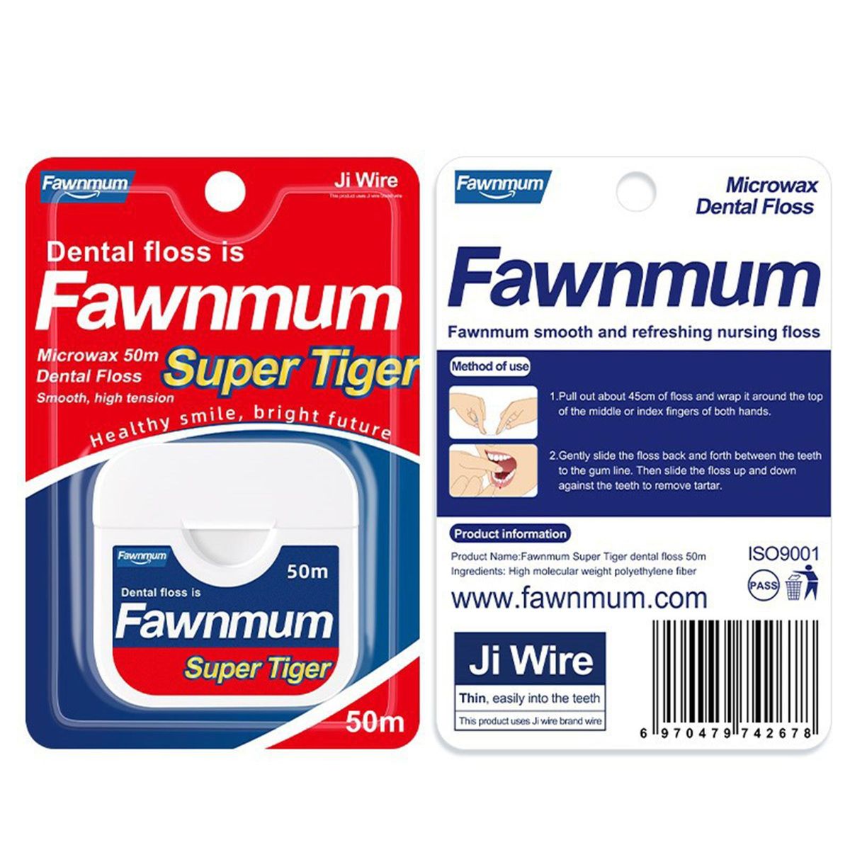 Mint Flavour Roll Floss Floss String with Carrying Case for Adults Kids Woven Tooth