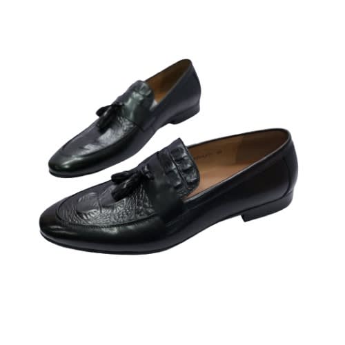Croco Leather Loafers