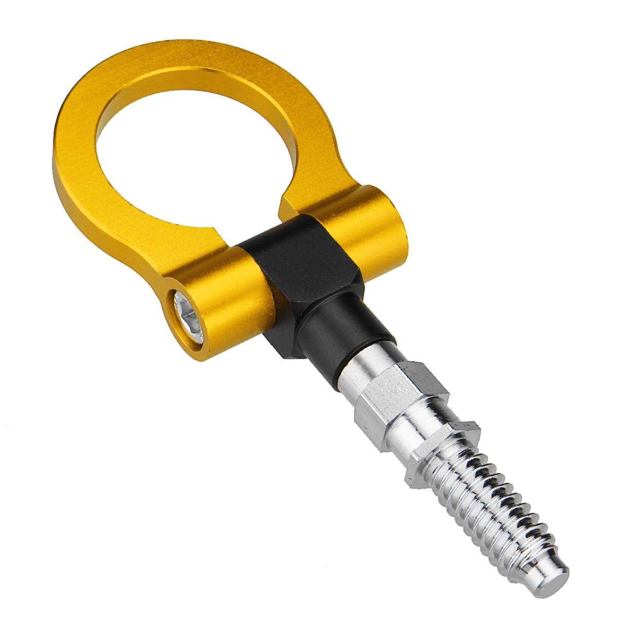 Car Towing Hook Racing Tow Bar Trailer Ring For Universal BMW Benz European Cars Gold Gold (gold)
