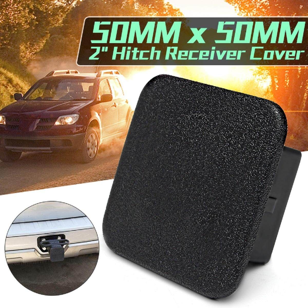 1 Pcs 2inch Hitch Receiver Cover Tralier Hauling Towing Cover Black Rubber Square