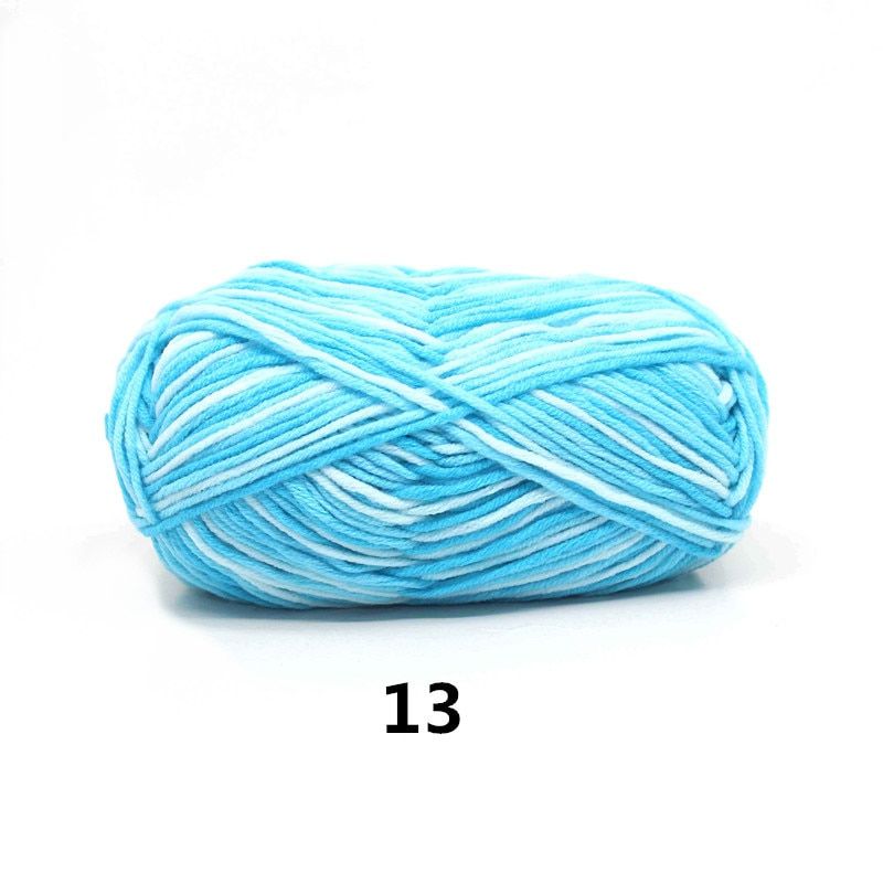 2pcs X50g Mege Yarn Fancy Thread Strings Cotton Blended Yarn Beautiful Mix Colors For Hand Knitting Doll Sweater