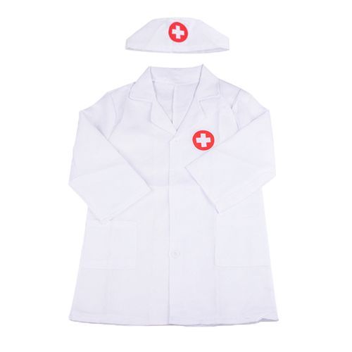 Children Kids Doctor Coat Costume Fancy Dress Nurse Cosplay White