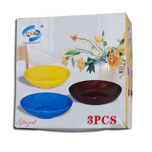 Serving Set 3pc   Glazed Smp Platev