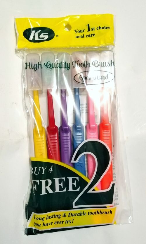 6pcs Hard Toothbrush...(KS Brush