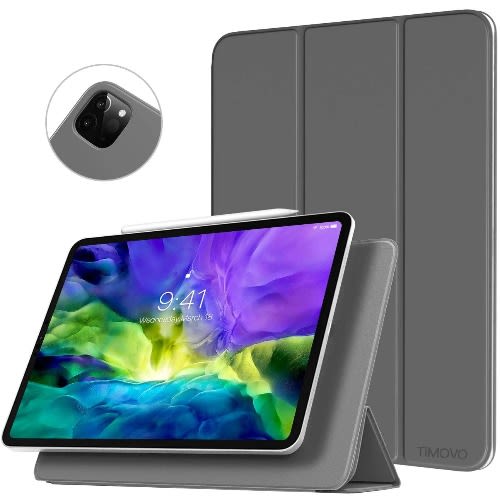 New iPad Pro 11" 2020 - 2nd Generation - Strong Magnetic Trifold Stand Case Cover - Grey