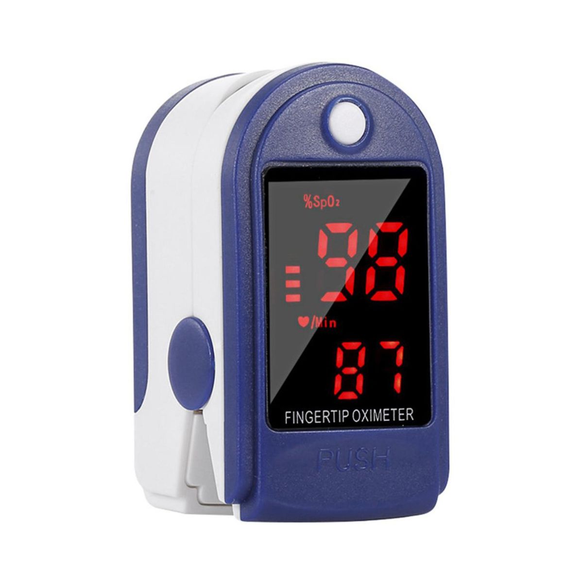 Fingertip Pulse Oximeter Blood Oxygen Saturation & Heart Rate Monitor with Lanyard 2-way Display Digital SpO2 Monitor Detection Mini Pulse Oximeter 5s Auto-off