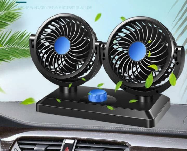 Car Dashboard Fan With Double Head NEW EDITION