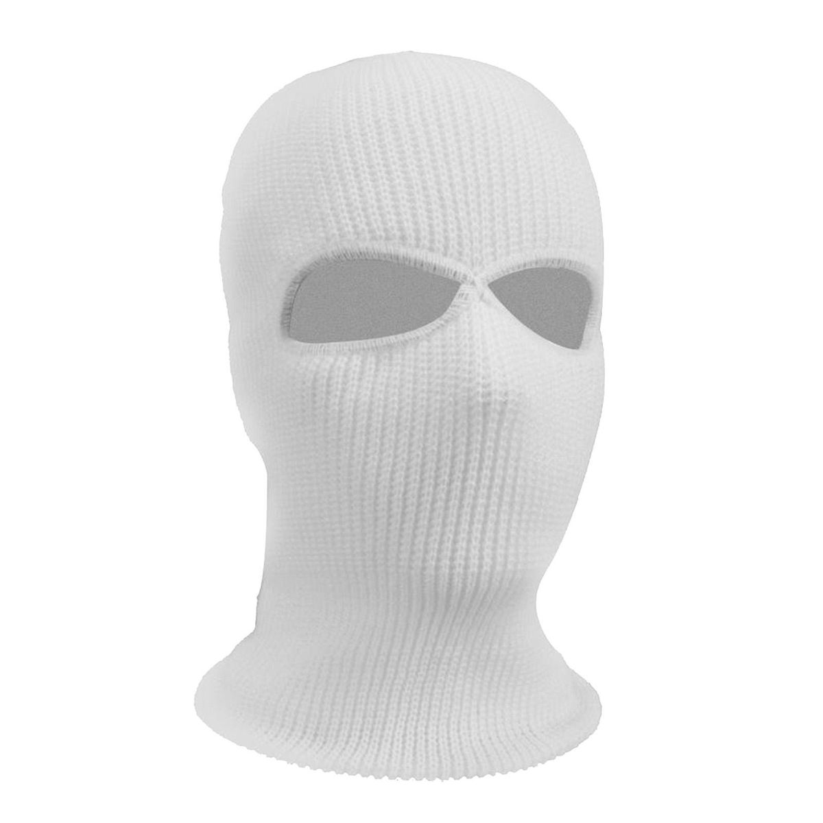 3 Hole Full  Ski  Winter Knit   Balaclava White