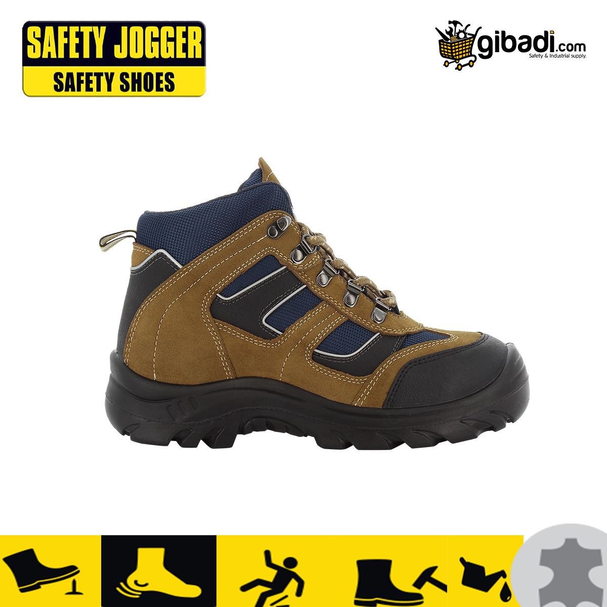 X2000 Brown Safety Jogger Safety Shoe, Safety Boot