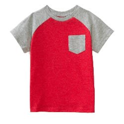 Boys Pocket T-Shirt By Lightning Bug- Red