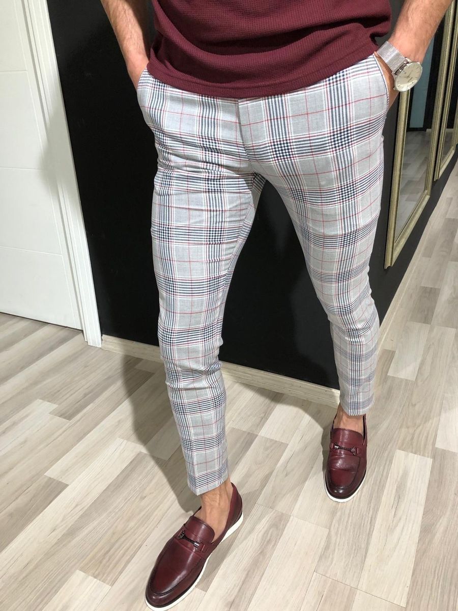 Hot Selling Office Business People Formal Long Pants Men's Pants New Three Styles Pattern Checked Pants Casual Casual Size