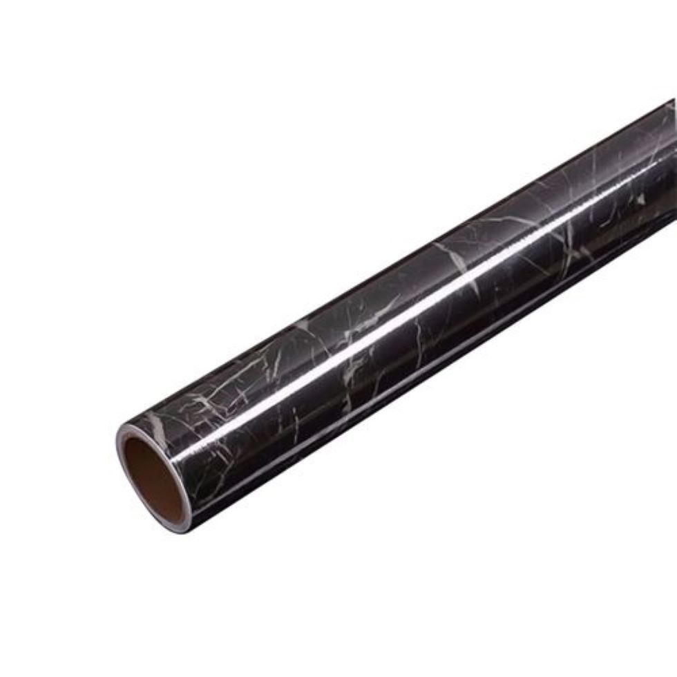 Marble Wall Paper Home Room Decal Decoration-Black