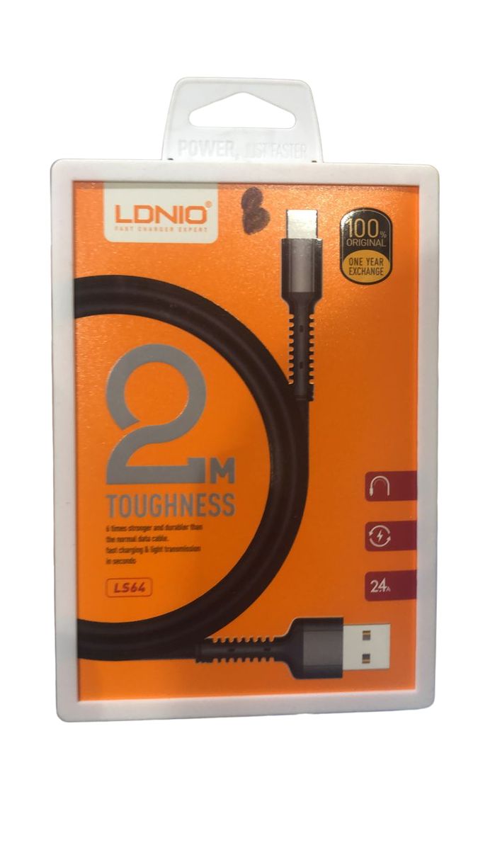 Ls64 IPhone 2m Data Cable Cord Fast Charger 2.4A
