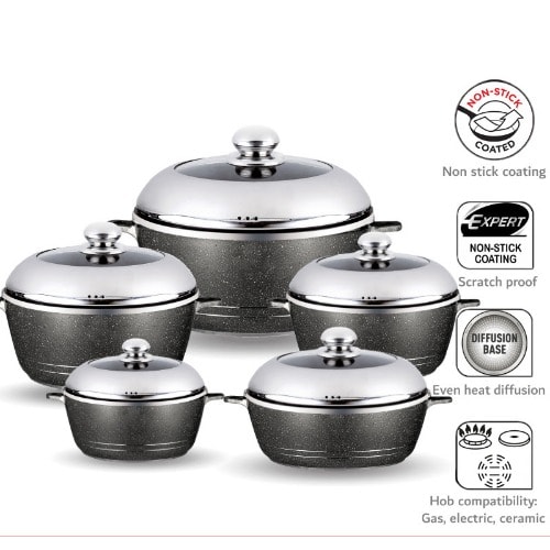 Imperial Die Cast Royal Non-stick Cookware Set -10Pieces