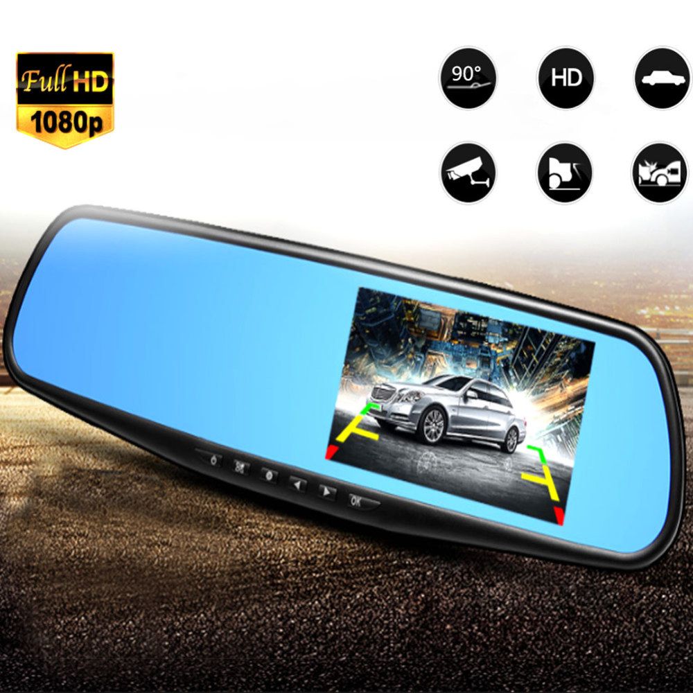 Car Dash DVR Camera 1080P Cam Video Rearview Mirror