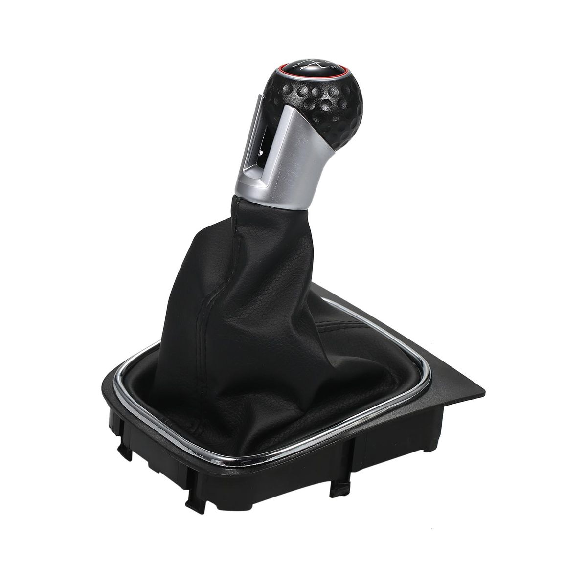 Manual 5 Speed Gear Shift Knob Gaiter Boot Cover Kit Gear Stick Knob Cover Replacement for VW Golf 5 MK5 R32 for GTI 2004-2009 VW Golf 6 MK6 R20 for GTI 2010-2013