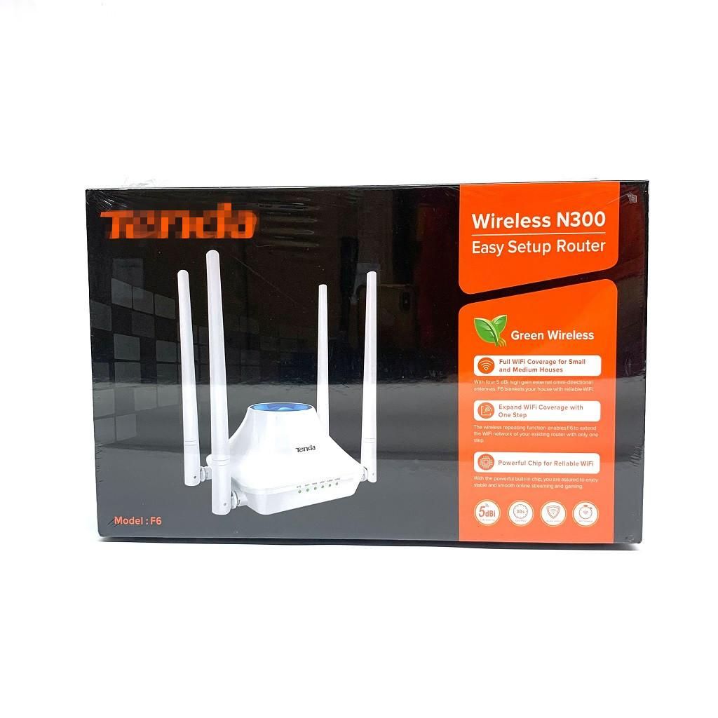 Chinese and English Tenda F6 300M home wireless router wifi high-speed through the wall mobile telecommunications universal white Multilingual version + English packaging