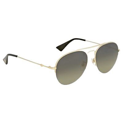 Gradient Aviator Sunglasses - gold/brown