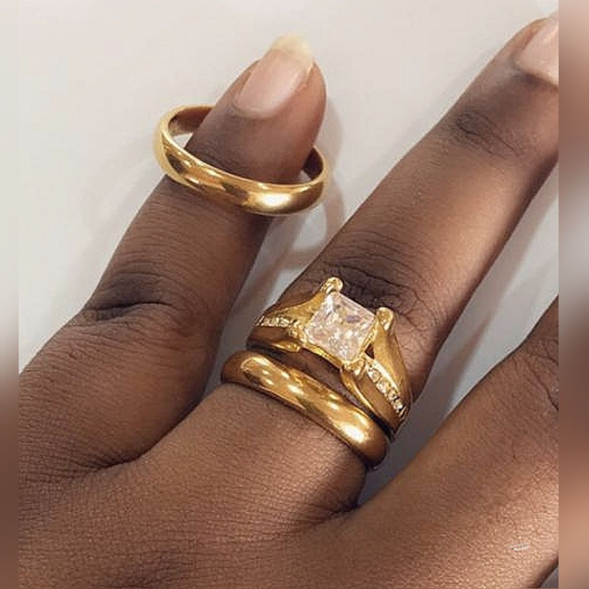 Gold Plated Wedding Bands Wedding Ring Set For Couple