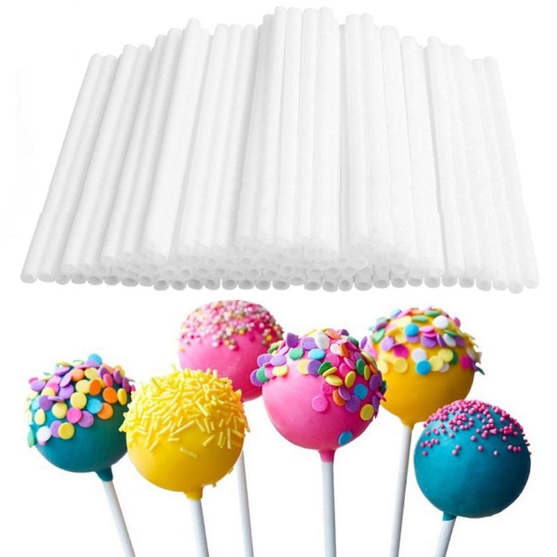 80pcs Pack Lollipop Stick Food-Grade Plastic Pop Sucker
