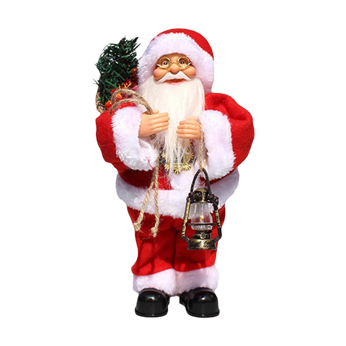 Electric Santa Claus Musical Doll Christmas Singing and Dancing Toys Christmas Table Centerpiece Decorations Battery Operated Musical Moving Figure Christmas Gift