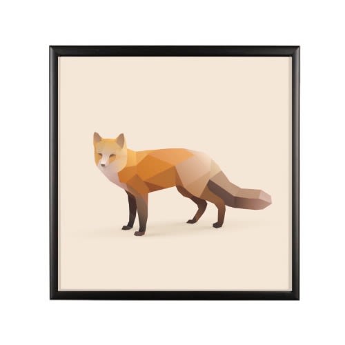 Wall Art Digital Print 30" By 30"-ready To Hang Plain Black Glass Frame 2074