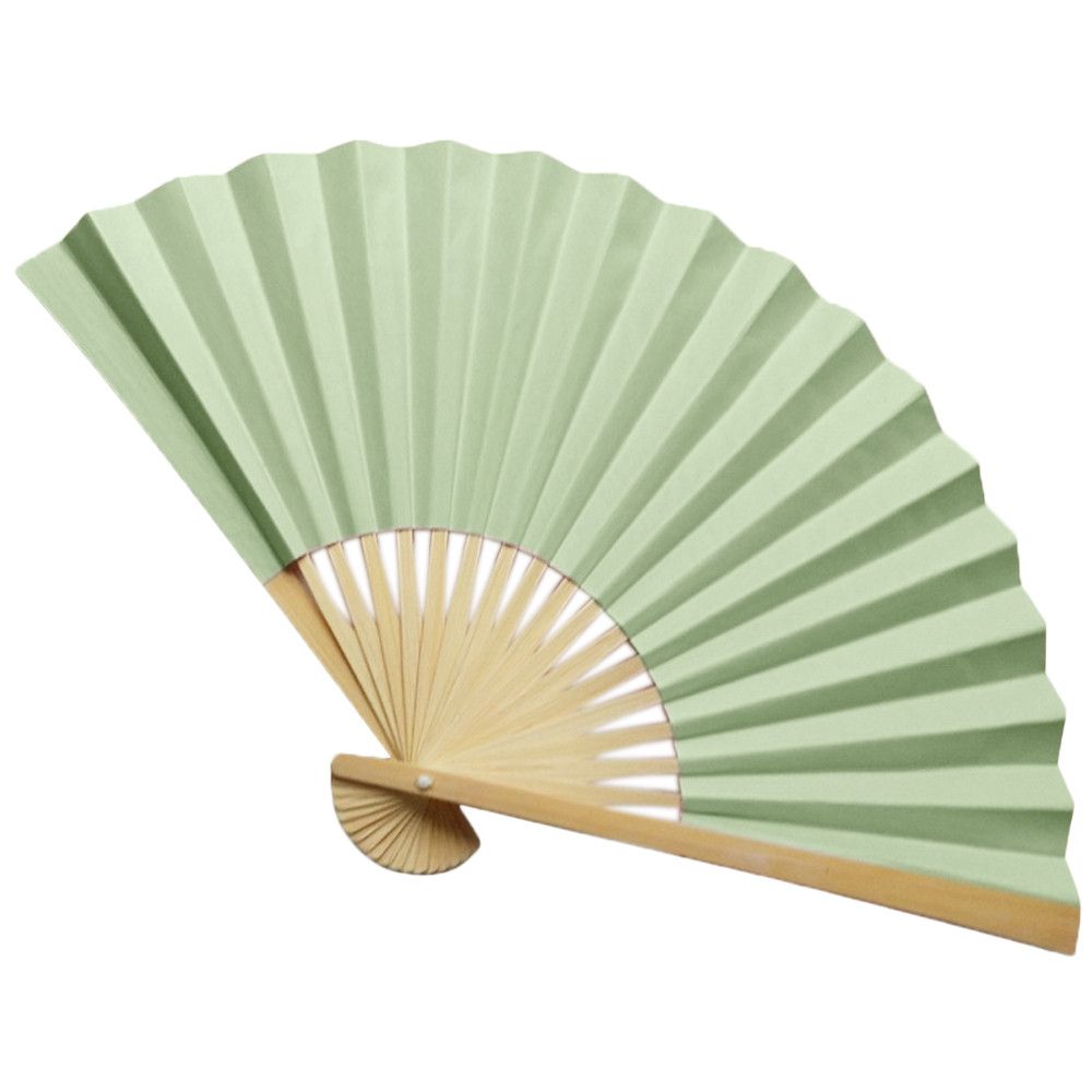 Held Dance Gift Fan Paper Folding Props Decoration Solid Stage Hand Nice Party Fan Wedding 2# Color Wooden Fan Multi Functional