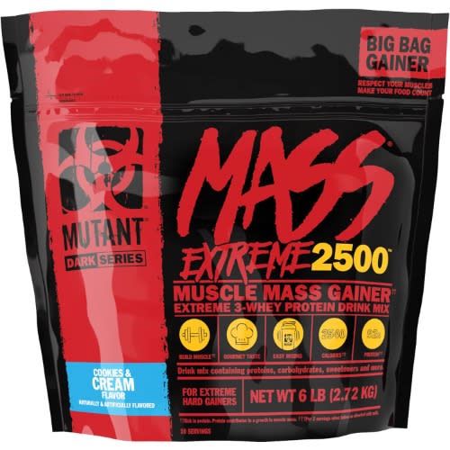 Mutant Mass Extreme Gainer - Whey Protein Powder - cookies And Cream - 6 lbs