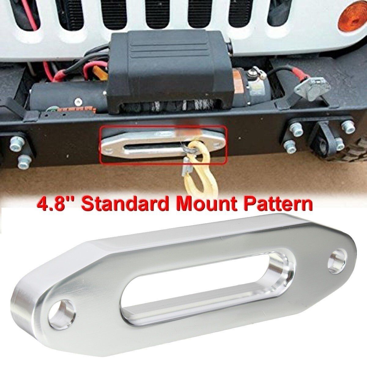 Universal Hawse Fairlead For Synthetic Winch Rope Cable Aluminum 3000lbs 4000lb