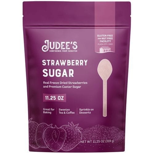 Strawberry Sugar 11.25 Oz 319g - Made With Premium Caster Sugar - Great For Baking