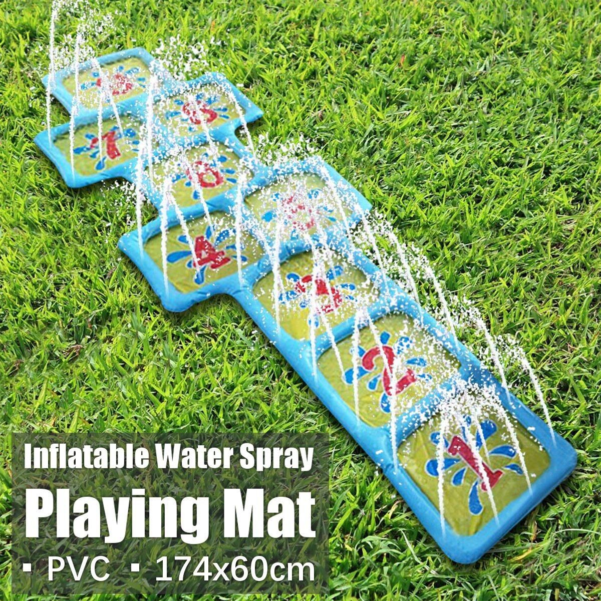 174x60cm Inflatable Spray Water Cushion Summer Kids Play Water Mat Lawn Games Pad Sprinkler Play Toys Outdoor Tub Swiming Pool