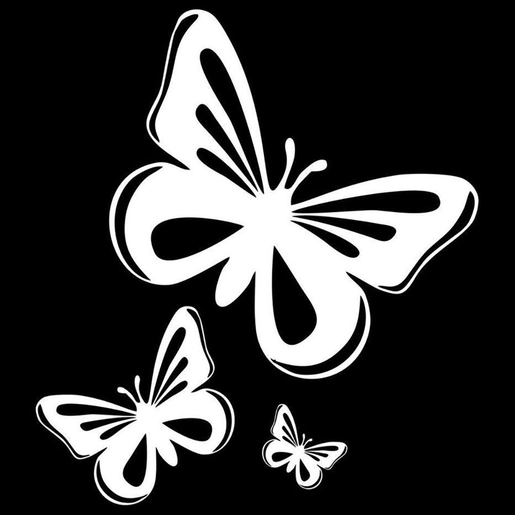 Waterproof Butterfly Car Styling Stickers Window-White
