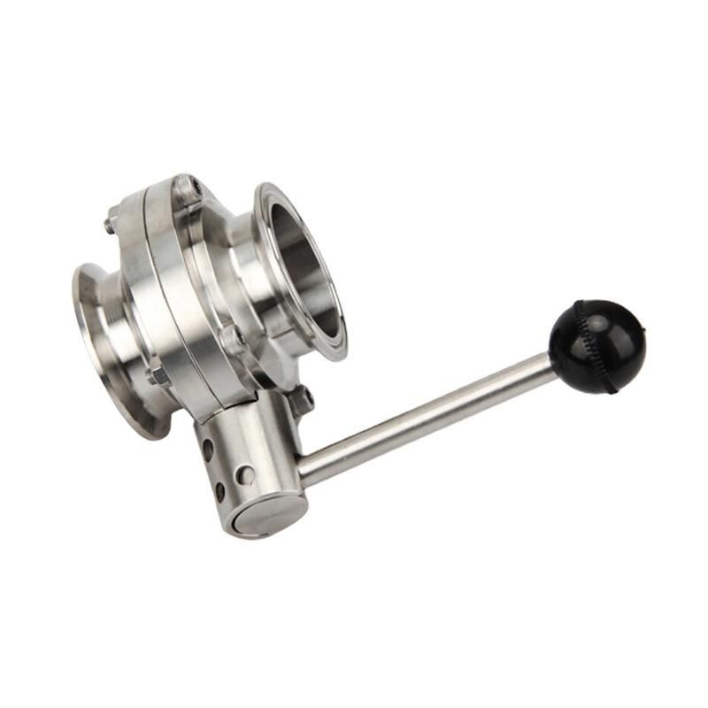 Stainless Steel Quick-Installation Butterfly Valve Connector Spot Quick-Installation Manual Switch Sanitary Food Grade Card Sleeve Chuck Valve