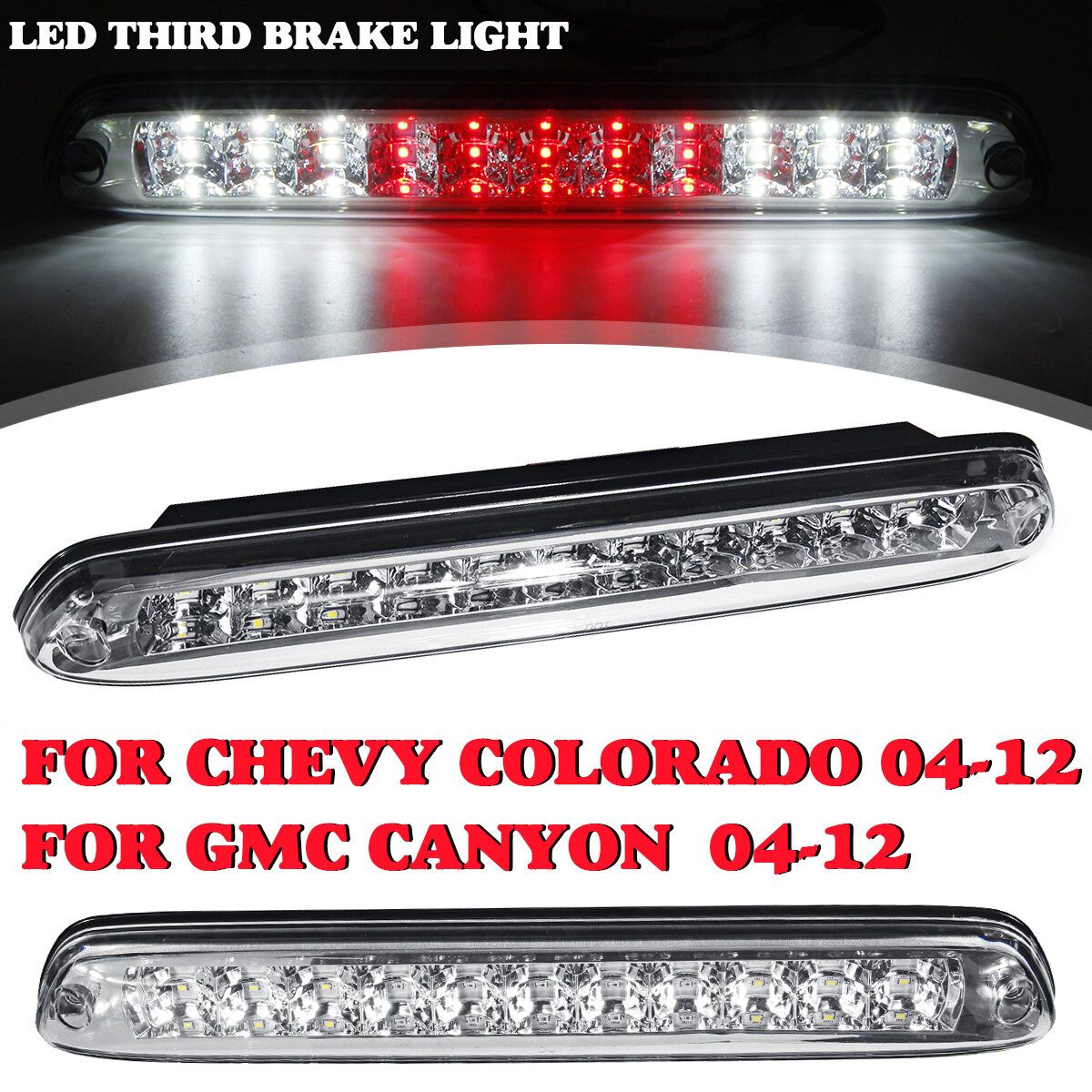 Car Accessories Dual Row LED Third 3RD Tail Brake Light Lamp Bar For Chevy Colorado Canyon
