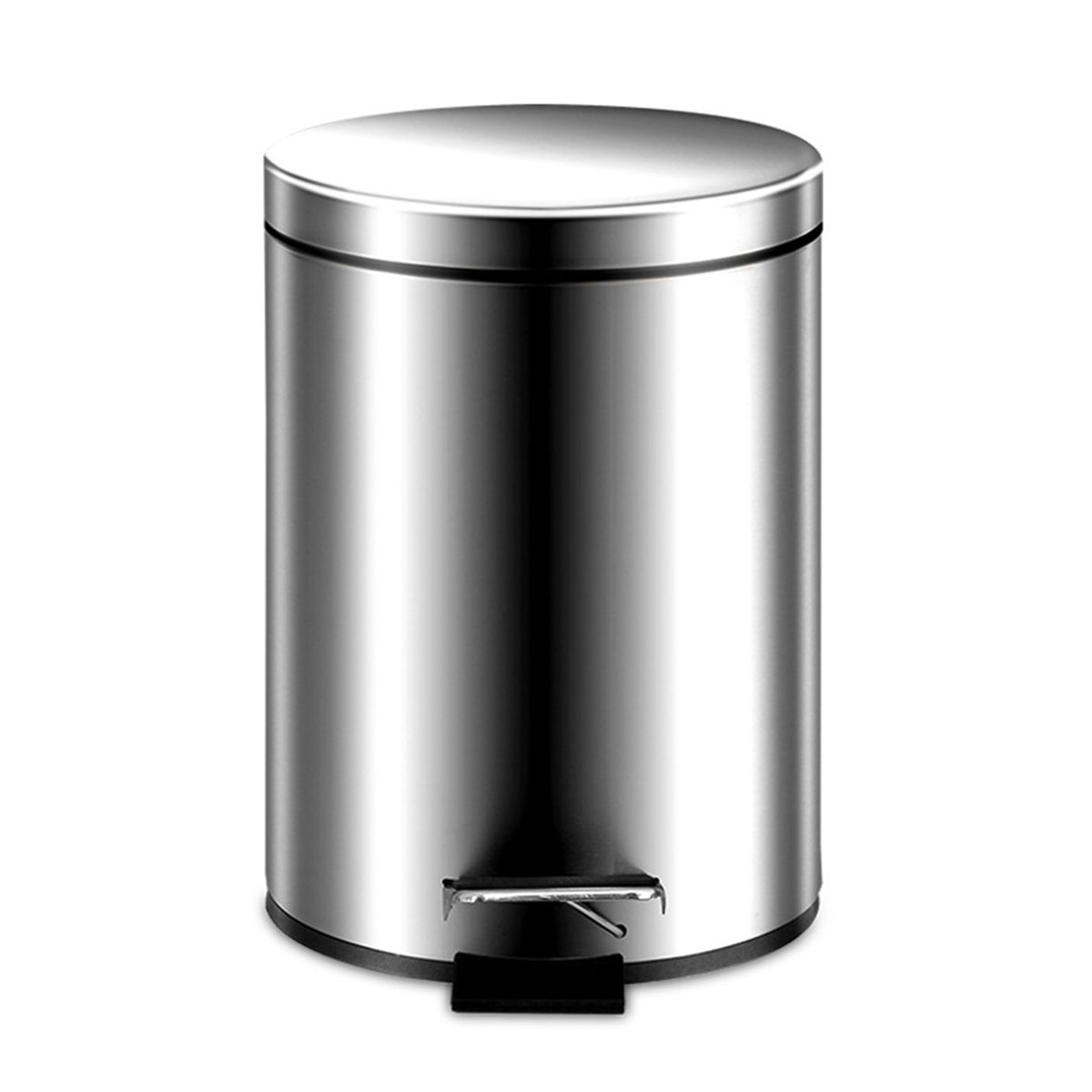 8L Brushed Stainless Steel Rubbish Bin Step Trash Can