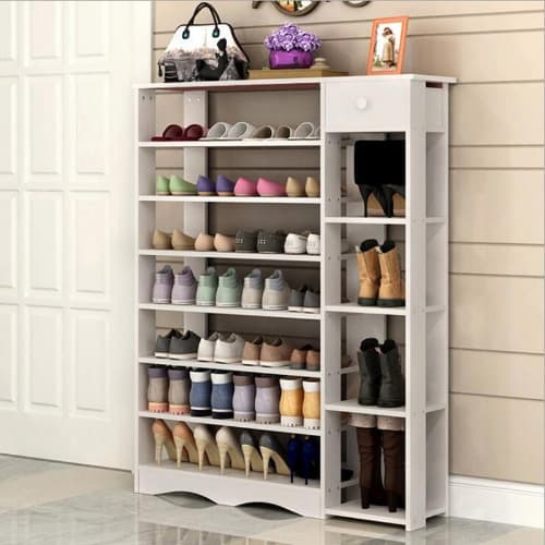 Multi Storage Shoe Rack - White