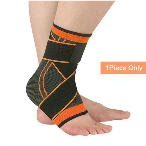 Orange Ankle Protective Padding Sports Pressure Strap Fitness