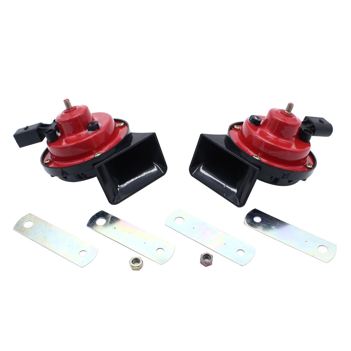 2PCS Waterproof Snail Horn Loud Dual-Tone Automobile Horn