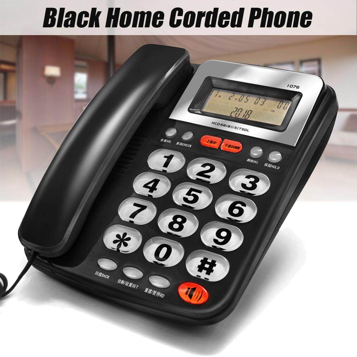 Random Red / Black Home Wired Corded Phone Cellphone Caller ID Showed Telephone Business Office Home Livingroom Desktop LCD