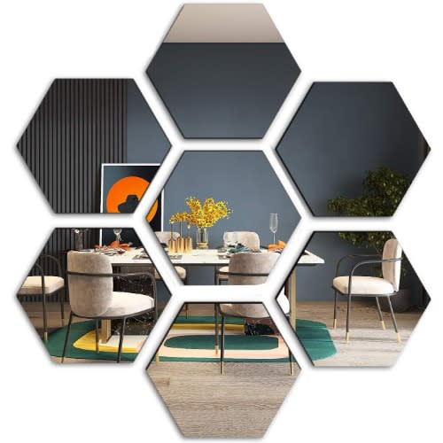 Hexagon Mirror Wall Stickers