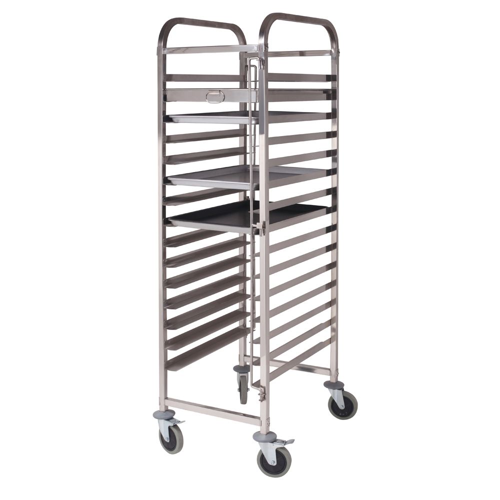 15 Tray Stainless Steel Oven Trolley