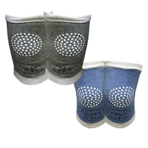 2 Pairs Of Baby Crawling Knee Pads - Blue  Grey