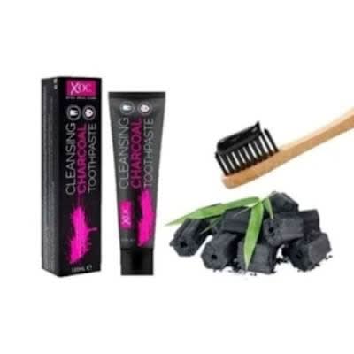 Cleansing Charcoal Toothpaste - 100ml X 3 Pcs + 3 Toothbrushes