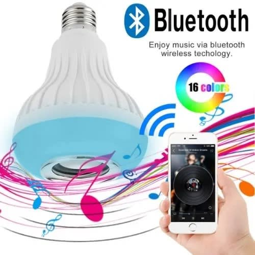 Led Music Bulb - Screw -16 Colors With Music Speaker