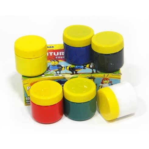 Finger Paint Set Of 6 Colors - 30ml