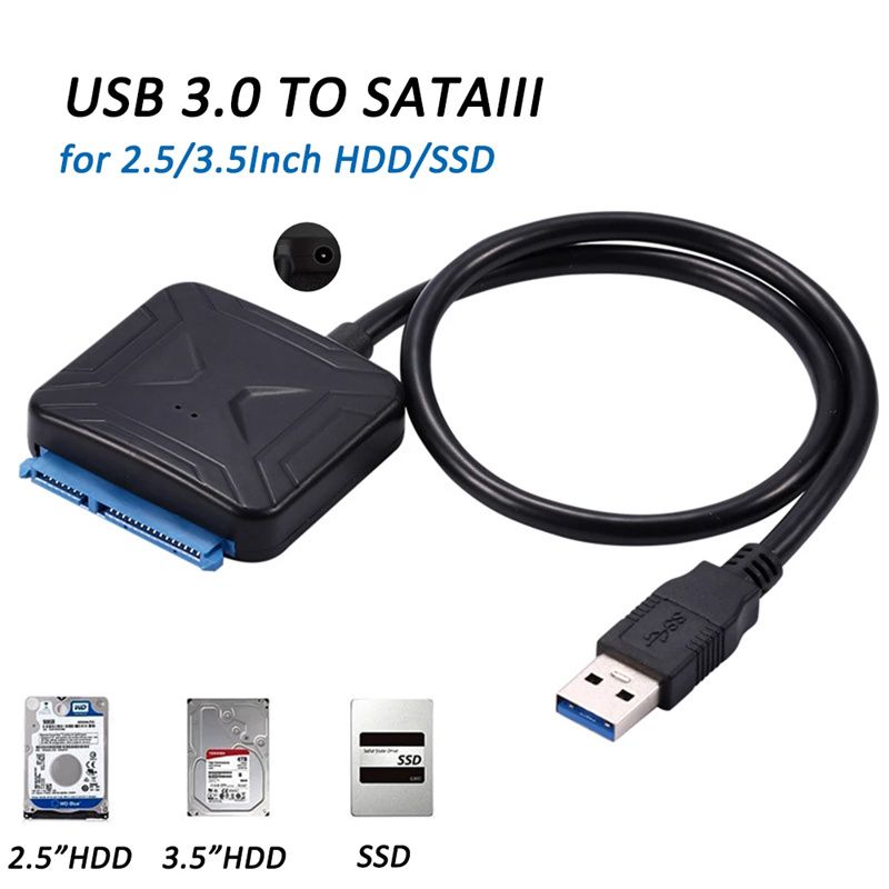 USB 3.0 To SATA Cable Connector For 2.5 3.5 Inch HDD SSD