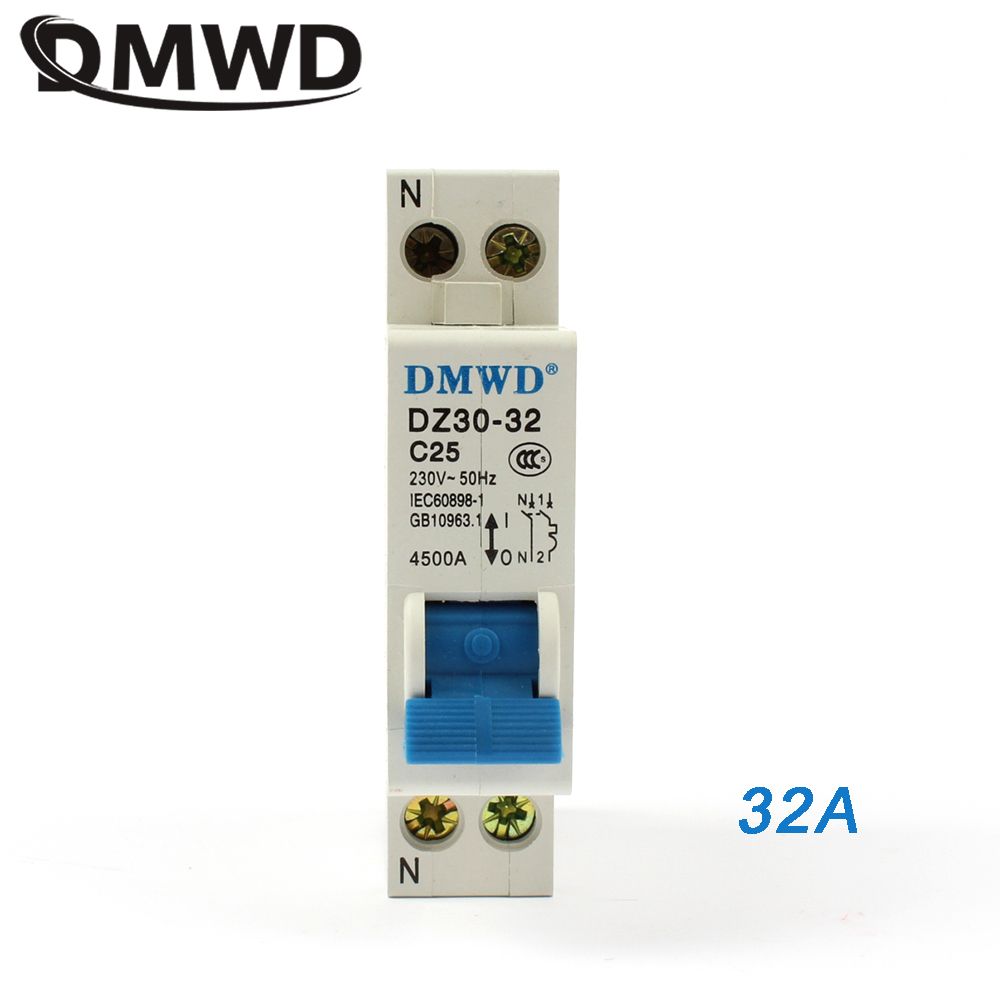 DMWD DPN Mini DZ30-32 1P+N 32A 220V 230V 50HZ 60HZ Residual